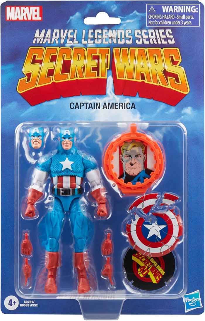 Marvel Legends Retro Inch Action Figure Secret Wars Wave Classic Captain America