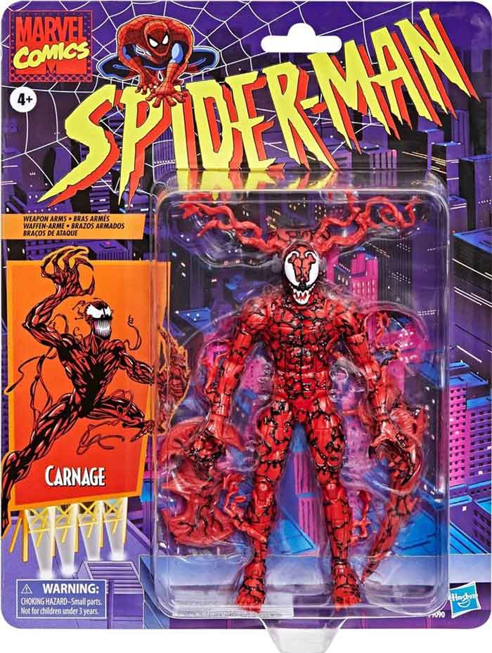 MARVEL LEGENDS CARNAGE フィギュア Marvel Legends Retro 6 Inch Action Figure Spider-Man