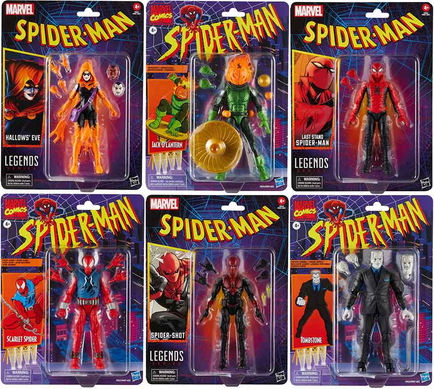 Marvel Legends Retro 6 Inch Action Figure Spider-Man Wave 4 - Set