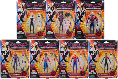 Marvel Legends Spider-Man 6 Inch Action Figure Across The Spider-Verse Wave 2 - Set of 7