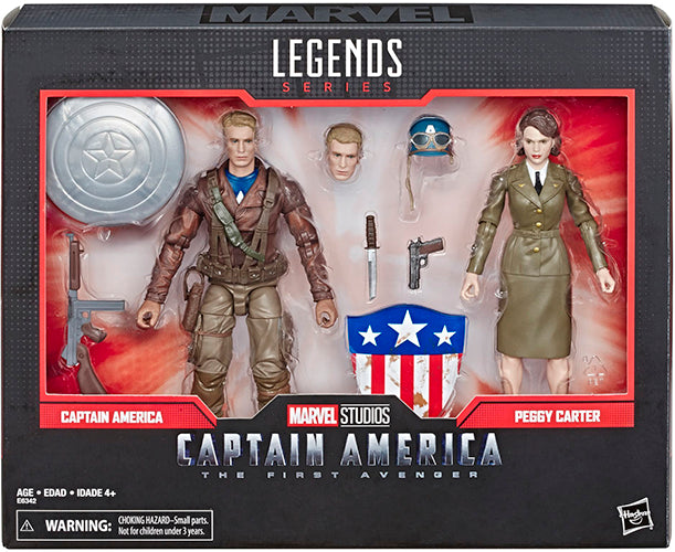 Marvel Legends Studios 6 Inch Action Figure 2-Pack Series - Captain America & Peggy Carter