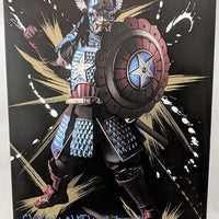 Marvel Samurai 7 Inch Action Figure Manga Realization - Samurai Captain America