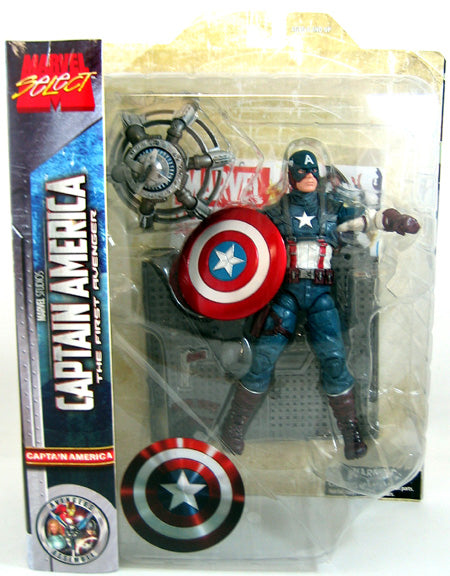 Marvel Select 8 Inch Action Figure Captain America The First Avenger Movie - Captain America (Sub-Standard Packaging)