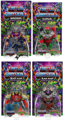 Masters Of The Universe Teenage Mutant Ninja Turtles Origins 6 Inch Action Figure Turtles Of Grayskull Wave 2 - Set of 4