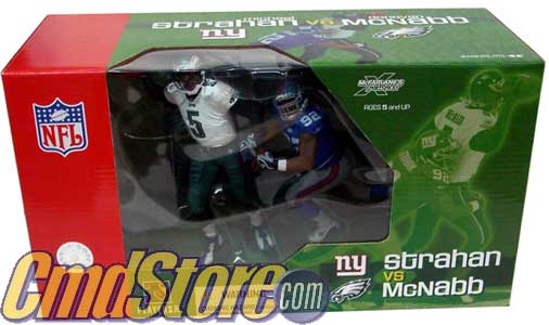 MICHAEL STRAHAN vs DONOVAN MCNABB Deluxe NFL 2 Figure Pack