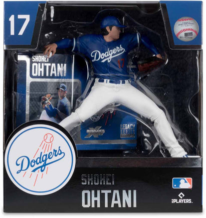 MLB Baseball SportsPicks 7 Inch Static Figure Posed - Shohei Ohtani Blue Jersey Pitching