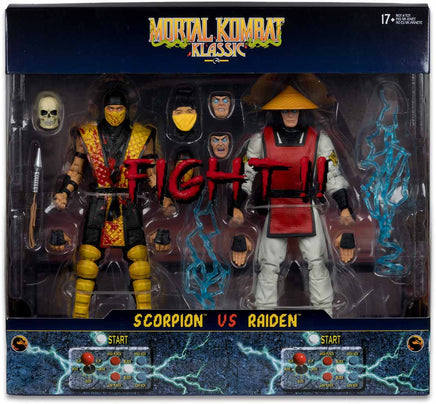 Mortal Kombat Klassic 7 Inch Action Figure 2-Pack - Scorpion vs Raiden