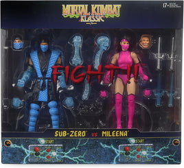Mortal Kombat Klassic 7 Inch Action Figure 2-Pack - Sub-Zero vs Mileena