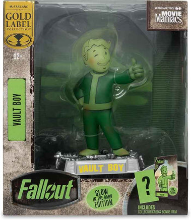 Movie Maniacs Fallout 5 Inch Static Figure Posed Exclusive - Vault Boy Glow in The Dark Edition Gold Label
