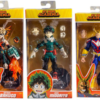 My Hero Academia 7 Inch Action Figure Series 1 - Set of 3 (All Might - Midoriya - Bakugo)