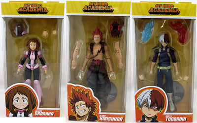 My Hero Academia 7 Inch Action Figure Series 2 - Set of 3 (Ochaco - Eijiro - Shoto)