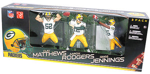 NFL フィギュア 3箱 セット NFL Football 6 Inch Action Figure 3-Pack Series - Green Bay