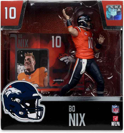 NFL Football Sportspicks 7 Inch Static Figure - Bo Nix Black Pants #38