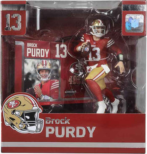 NFL Football SportsPicks 7 Inch Static Figure - Brock Purdy Red Jersey