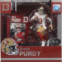 NFL Football SportsPicks 7 Inch Static Figure Exclusive - Brock Purdy White Jersey Platinum