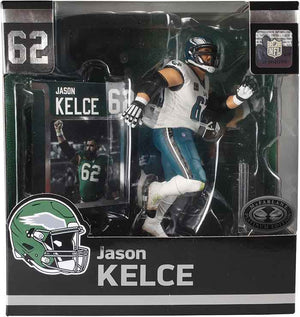 NFL Football SportsPicks 7 Inch Static Figure Exclusive - Jason Kelce White Jersey Platinum