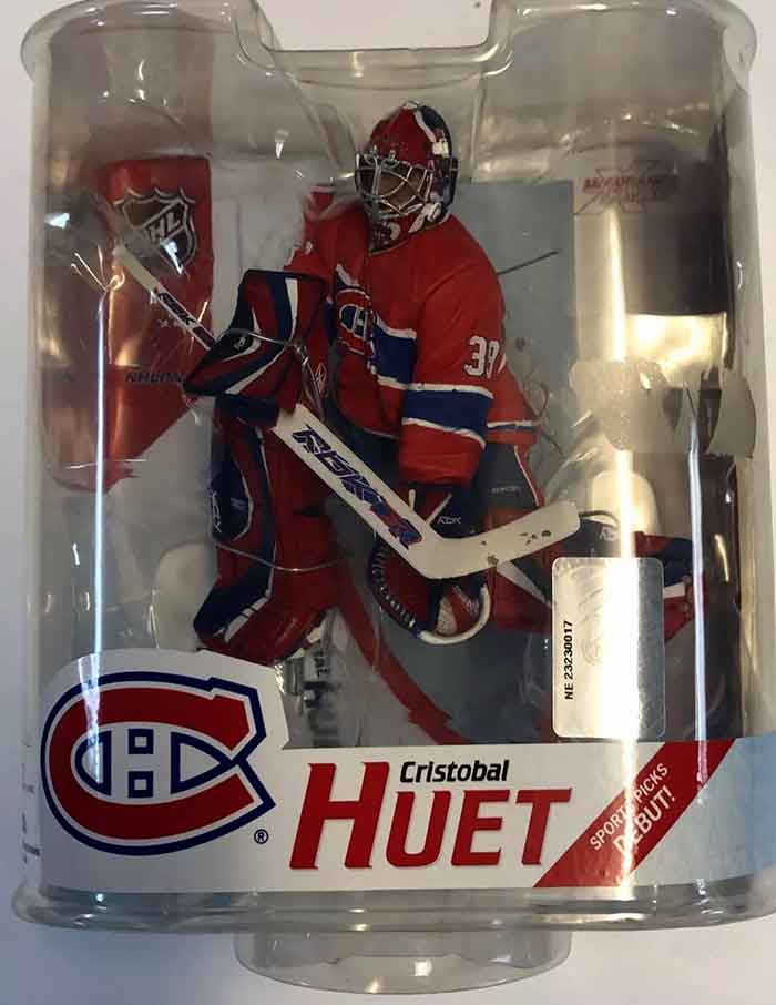 NHL Hockey Sports Picks 6 Inch Static Figure Series 16 - Cristobal Huet Red Jersey (Sub-Standard Packaging)