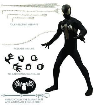 One-12 Collective 6 Inch Action Figure Marvel Comics - Black Costume Spider-Man