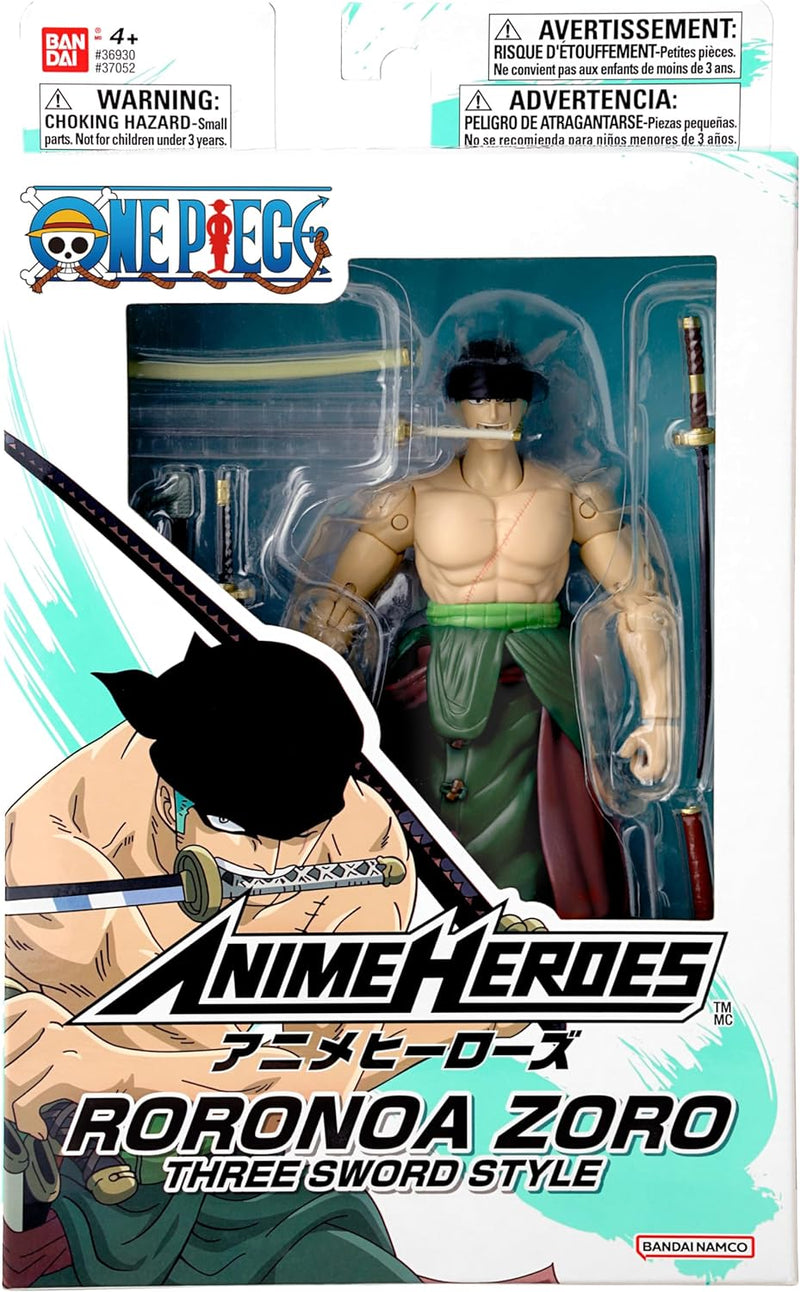 One Piece 6 Inch Action Figure Anime Heroes - Roronoa Zoro Three Sword  Style (Pre-Order Ships July 2024)