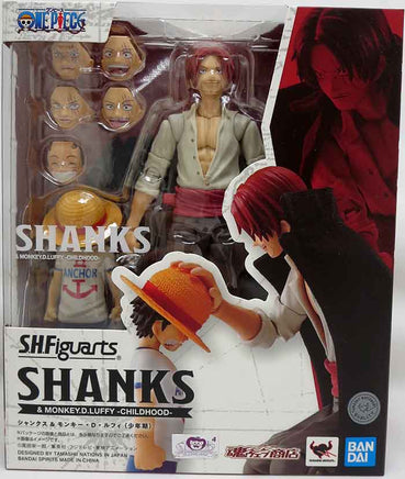 One Piece 6 Inch Action Figure S.H. Figuarts - Shanks & Monkey D. Luffy -Childhood