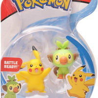 Pokemon 2 Inch Action Figure Battle Figure Pack - Pikachu and Grookey