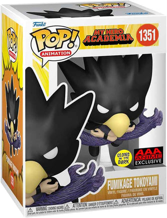 Pop Animation My Hero Academia 3.75 Inch Action Figure Exclusive - Fumikage Tokoyami #1351 Glow In Dark