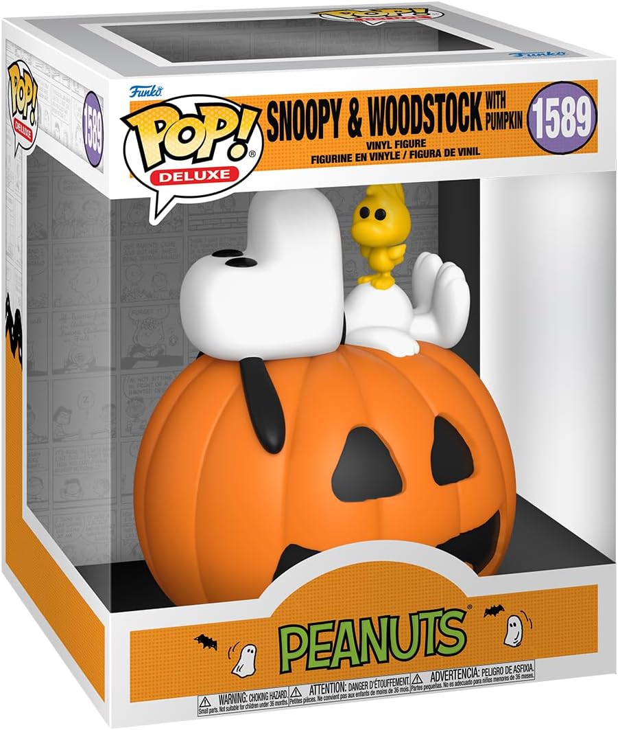 Pop Animation Peanuts 3.75 Inch Action Figure Deluxe - Snoopy & Woodstock with Pumpkin #1589