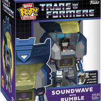 Pop Animation Transformers 6 Inch Action Figure Bitty Bot - Soundwave with Rumble