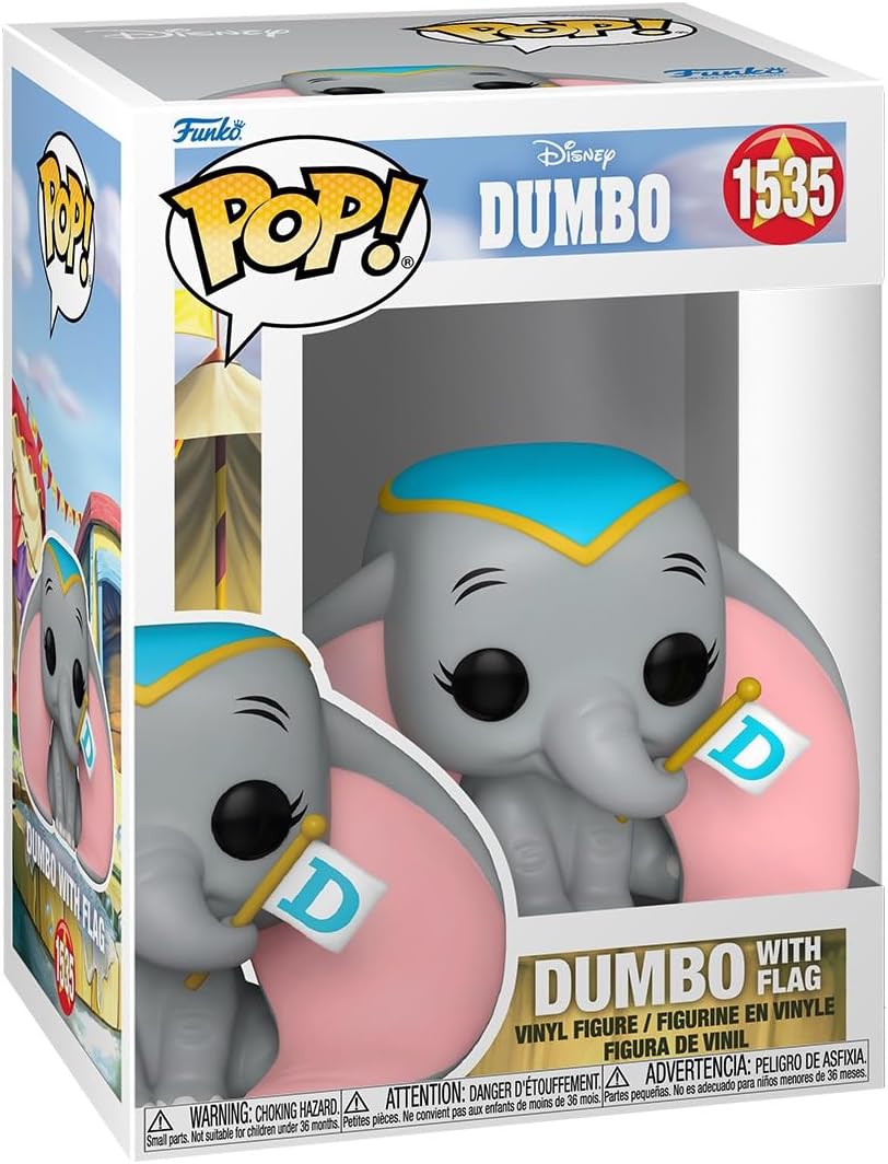 Pop Disney Dumbo 3.75 Inch Action Figure - Dumbo with Flag