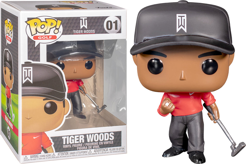 Pop Golf 3.75 Inch Action Figure Tiger Woods - Tiger Woods Red Shirt #01