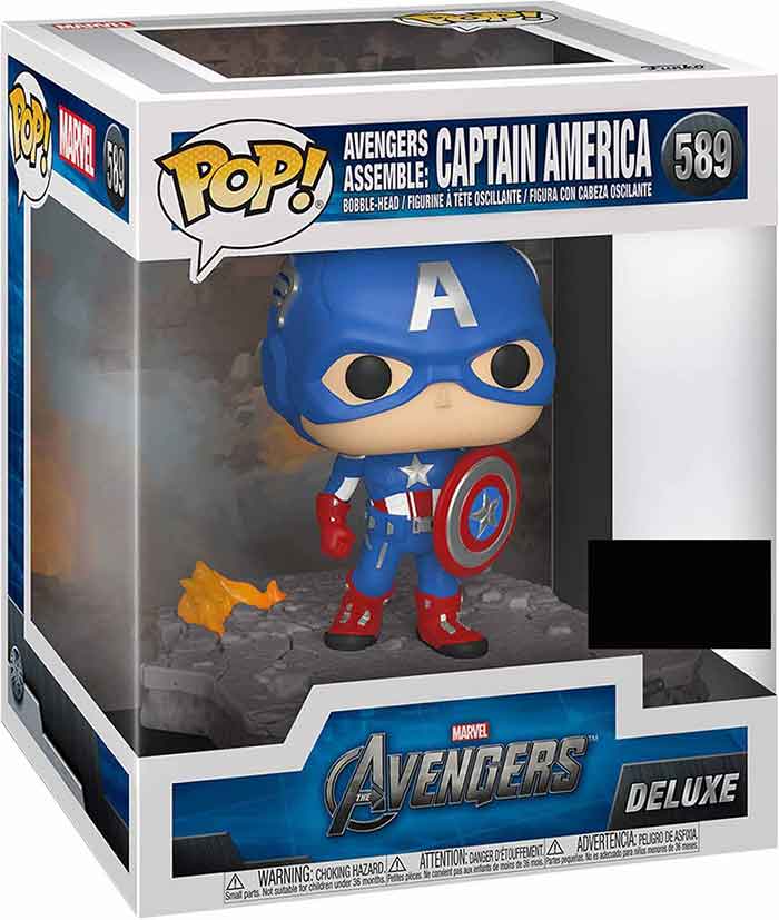 Pop Marvel Avengers 3.75 Inch Action Figure Deluxe Exclusive - Avengers Assemble Captain America #589