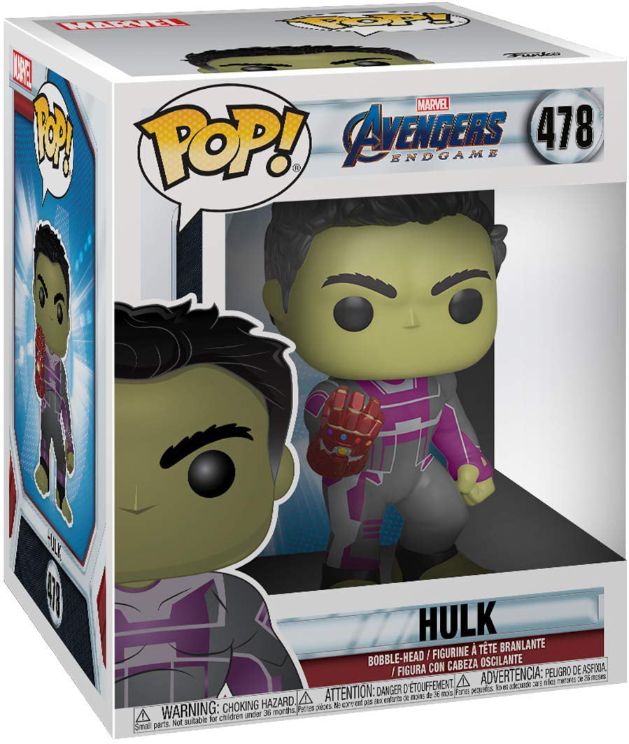Pop Marvel 6 Inch Action Figure Avengers Endgame - Hulk with Gauntlet #478