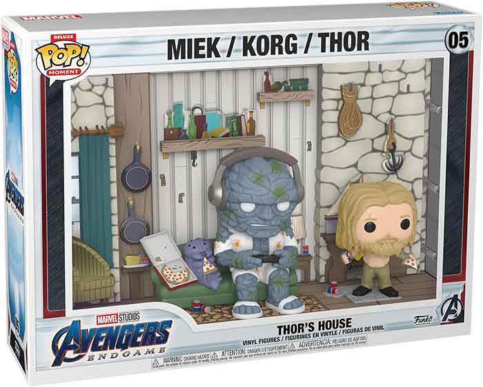 Pop Marvel Avengers Endgame 3.75 Inch Action Figure - Thor's House, Miek, Korg, Thor #05