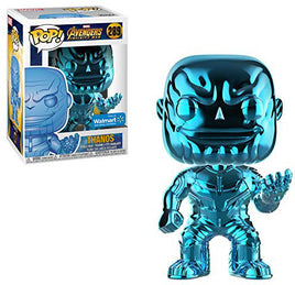Pop Marvel 3.75 Inch Action Figure Avengers Infinity War - Blue Chrome Thanos #289 Exclusive