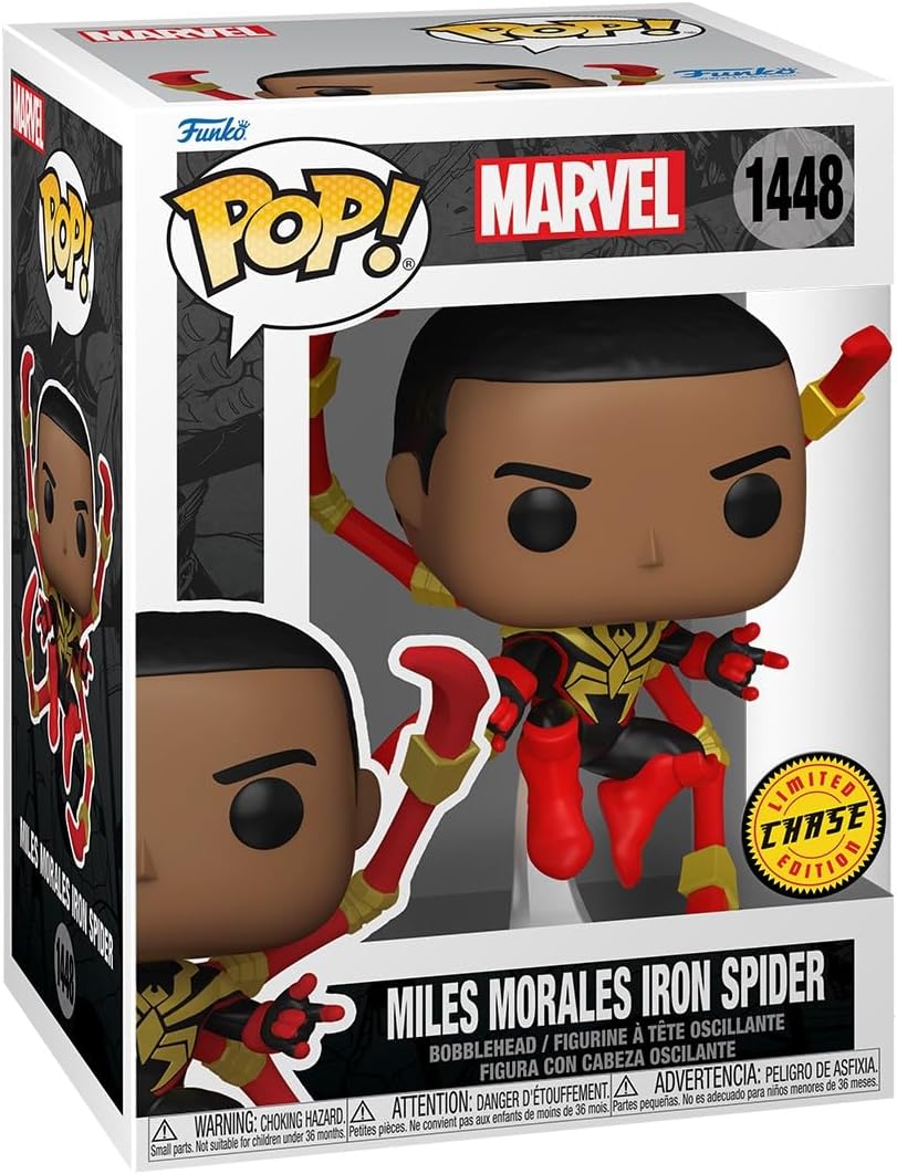 Pop Marvel Spider-Man 3.75 Inch Action Figure Exclusive - Miles Morales Iron Spider #1448 Chase