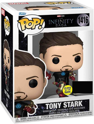 Pop Marvel The Infinity Saga 3.75 Inch Action Figure Exclusive - Tony Stark Suit-Up Glow-in-The-Dark #1416