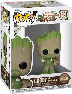 Pop Marvel We Are Groot 3.75 Inch Action Figure - Groot as Iron Man #1393