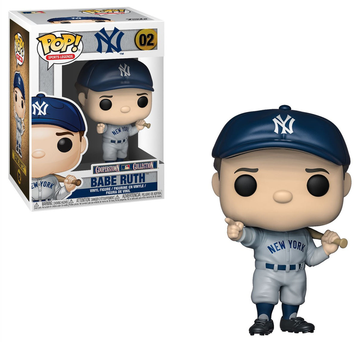 Pop MLB 3.75 Inch Action Figure New York Yankees - Babe Ruth #02 (Sub ...