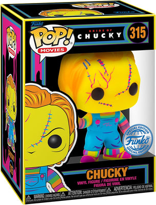 Pop Movies Bride Of Chucky 3.75 Inch Action Figure Exclusive - Black Light Chucky #315