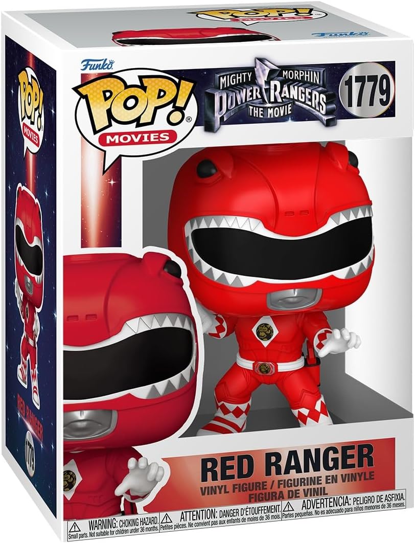 Pop Movies Power Rangers 3.75 Inch Action Figure - Red Ranger #1779 ...
