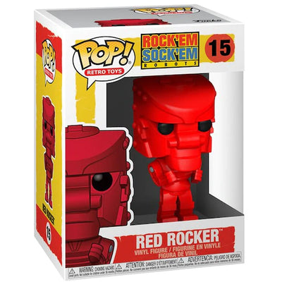 Pop Retro Toys Rock'Em Sock'Em Robots 3.75 Inch Action Figure - Red Rocker #15 (Slight Sun Damage Color Faded)