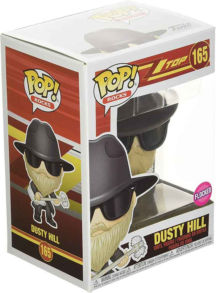 Pop Rocks ZZ Top 3.75 Inch Action Figure - Dusty Hill Flocked #165