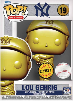 Pop Sports MLB Baseball 3.75 Inch Action Figure Exclusive - Lou Gehrig Gold #19 Chase