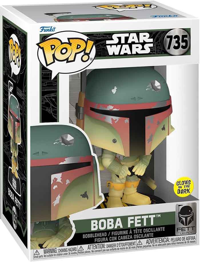 Pop Star Wars 3.75 Inch Action Figure - Boba Fett (Glow in The Dark) #735