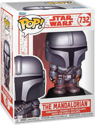 Pop Star Wars 3.75 Inch Action Figure - Holiday Mandalorian #732