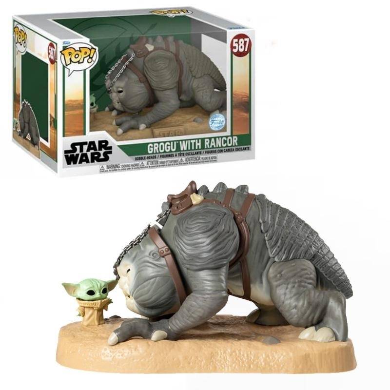 Pop Star Wars The Mandalorian 3.75 Inch Action Figure Deluxe - Grogu with Rancor #587