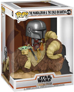 Pop Star Wars The Mandalorian 3.75 Inch Action Figure Deluxe - The Mandalorian & The Child on Bantha #416