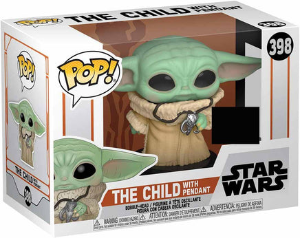 Pop Star Wars The Mandalorian 3.75 Inch Action Figure Exclusive - The Child With Pendant #398