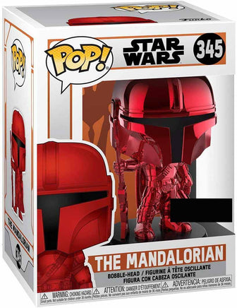 Pop Star Wars The Mandalorian 3.75 Inch Action Figure Exclusive - The Mandalorian Red Metallic #345