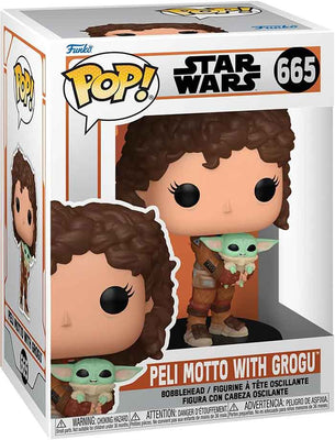 Pop Star Wars The Mandalorian 3.75 Inch Action Figure - Peli Motto with Grogu #665